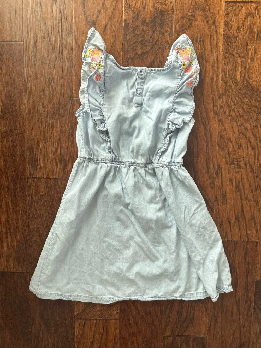 Disney Light Blue Girls' Sleeveless Ruffle Dress 7/8